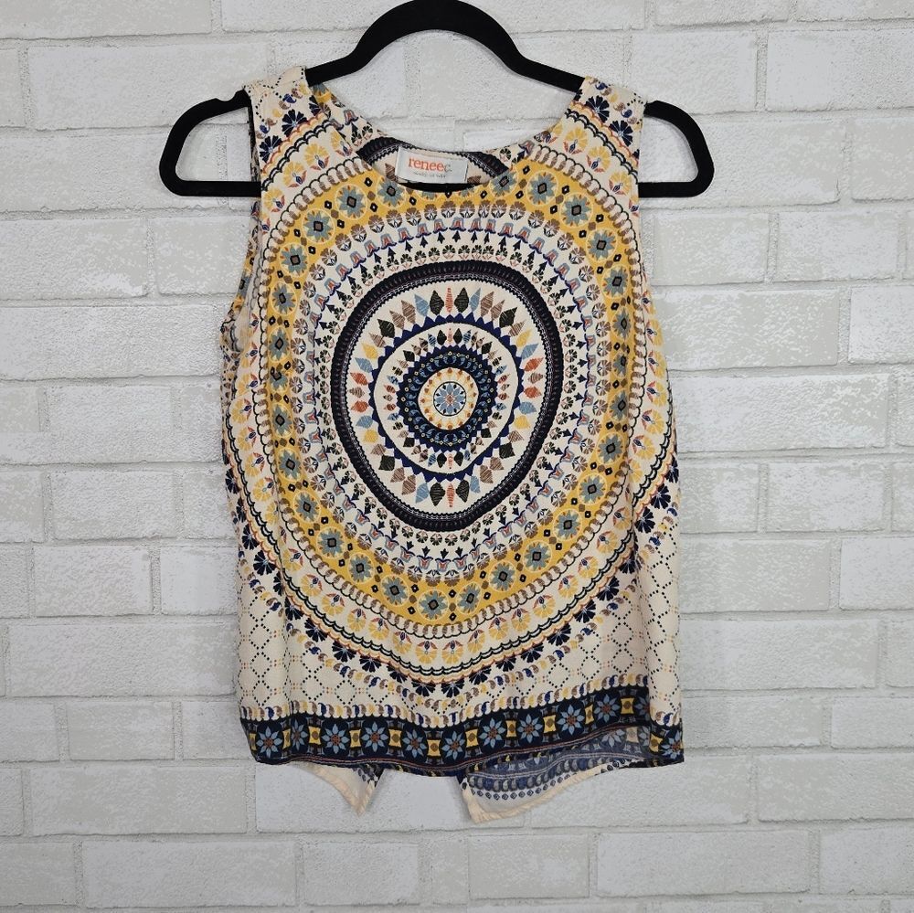 Renee C.cute printed tank